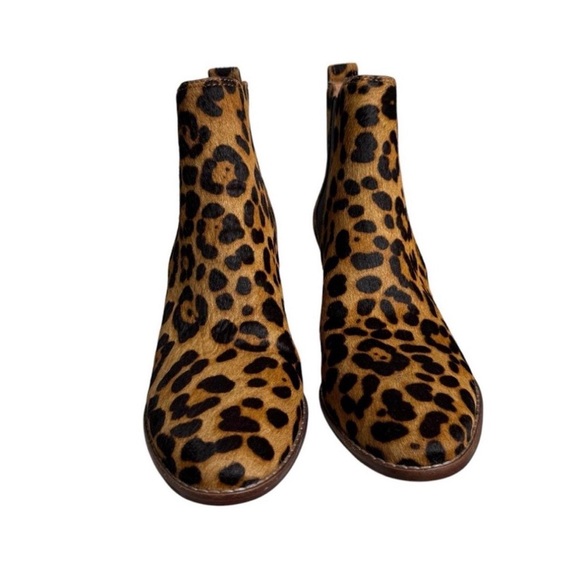 Madewell The Regan Boot in Leopard Calf Hair Heeled Ankle Booties Women’s 8.5 - Picture 1 of 7
